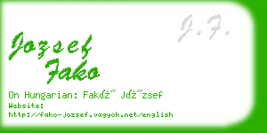 jozsef fako business card